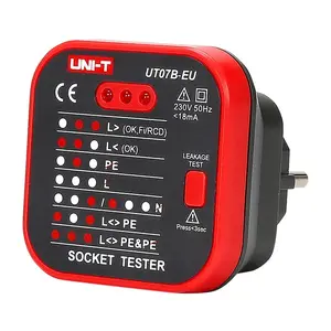Power outlet tester Unit UT07B-EU — socket voltage and polarity check, EU plug