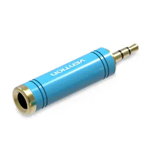 Адаптер Vention 3.5mm Male to 6.5mm Female Audio Blue Metal Type