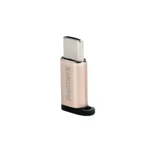 OTG adapter REMAX RA-USB1 Micro USB to USB Type-C gold — Micro USB (female) to USB-C (male) conversion