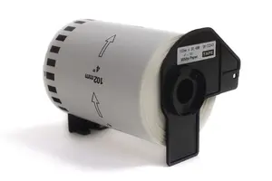 Label roll JetWorld DK-22243 black on white 102 mm x 30.48 m for label printers