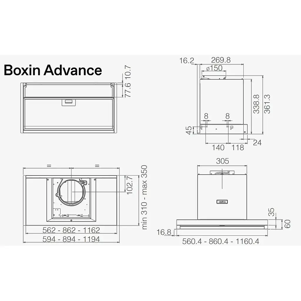 Built-in hood ELICA BOXIN ADVANCE @ IX/A/60 Photo 3