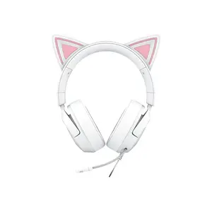 Austiņas Razer Kraken Kitty V3 X — spēļu austiņas ar RGB apgaismojumu, viegla konstrukcija, iebūvēts mikrofons