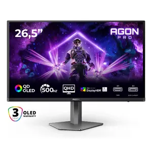 AOC AGON PRO AG276QKD2 монитор для ПК 67,3 cm (26.5") 2560 x 1440 пикселей Quad HD QD-OLED Черный, Серый