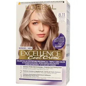 Крем-краска для волос L’Oreal Paris Excellence Cool Creme 8.11 Ультра Пепельный Светлый Блонд, стойкая краска