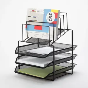 Desk Tray Organizer Q-CONNECT KF17296 Black 300x350x420mm