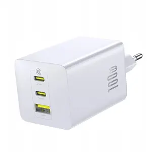 Сетевой адаптер Baseus EnerFill FE11 2 x USB-C USB-A 100W — зарядное устройство Baseus с двумя USB-C и USB-A, 100 Вт