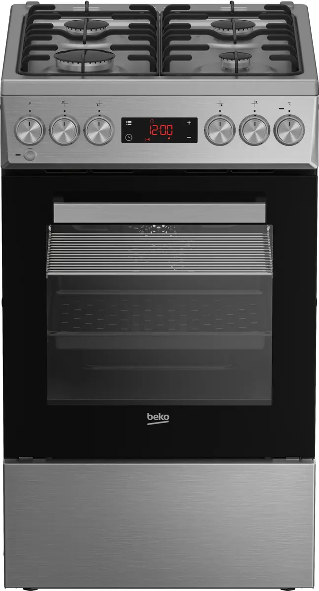 Brīvi stāvoša plīts Beko FSM52320TXDT Nerūsējošais