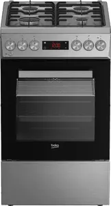 Brīvi stāvoša plīts Beko FSM52320TXDT Nerūsējošais tērauds Elektriskā un gāzes 4 gatavošanas zonas 60 L cepeškrāsns SteamAid