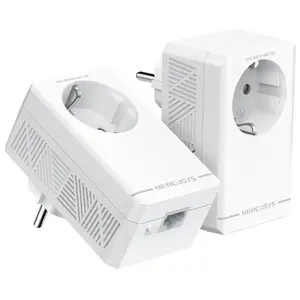 Комплект адаптеров Powerline MERCUSYS AV1000 MP500P KIT, 1000 Mbit/с, Ethernet LAN, белый, 2 шт.