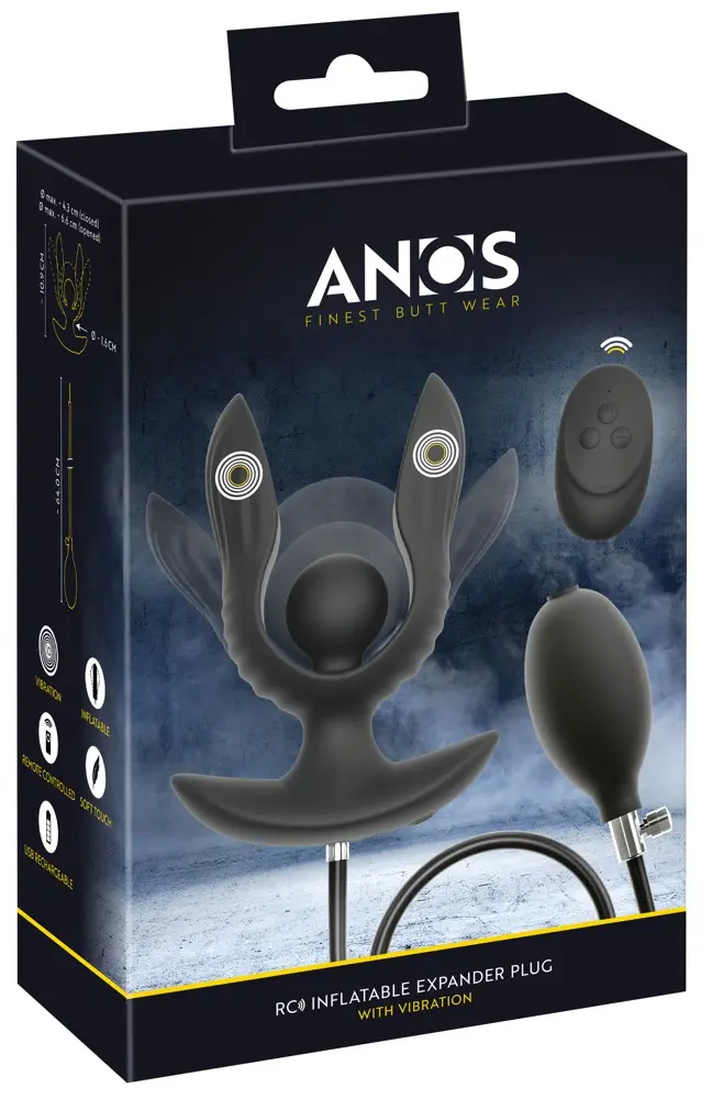 Anālais vibrators ANOS uzpūšams paplašināmais plug