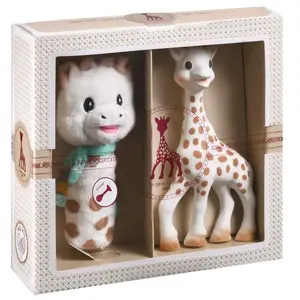 Подарочный набор Sophie La Girafe 000012 — разноцветные игрушки для младенцев, 5 шт., погремушка, удобный захват, с 0 месяцев
