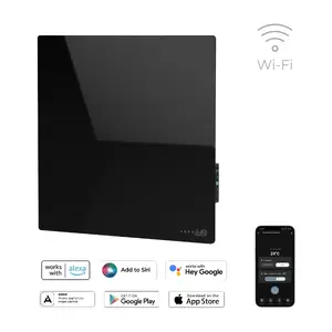 Infrasarkanais konvekcijas sildītājs AENO Premium Eco Smart Quadro 500W 50x50 cm melns
