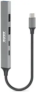 USB хаб Port Designs 900163 Type-C 5000 Mbit/s Серебристый