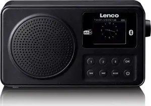 Portable DAB+/FM Radio Lenco PDR-033BK with Bluetooth and Rechargeable Battery