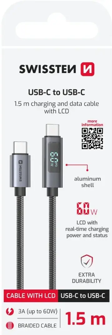 USB-C cable SWISSTEN 71551074 — 1.5 m Photo 3