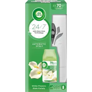 Баллон с ароматизатором для автоматов, Air Wick Freshmatic White Flowers, 250 мл