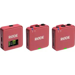 Bezvadu mikrofons Rode Wireless Go III rozā — kompakts, 2.4 GHz pāraide, modelis WIGOGEN3ROS