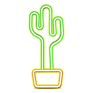 Indoor Cactus Shape USB Light SBS Cactus Glow On 140mm 320mm