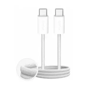 USB-C cable PURO Fabrik PUCCC100WFABK4WHI 1 m, 100 W, white