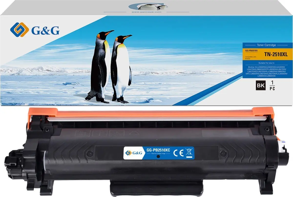 Toneris G&G TN2510XL 2500 lapas Melns
