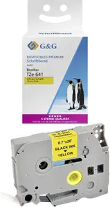 Label tape g g compatible with Brother TZe-641 15560 — 12 mm, black on white
