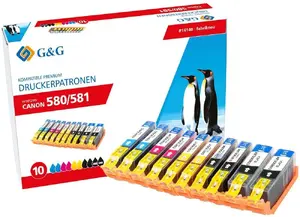 Картридж G&G XXL-Patronen 10 набор для Canon PGI-580/CLI-581 Цвет