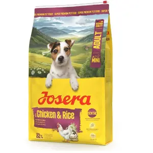 Dry dog food JOSERA Adult Mini Chicken & Rice 900 g — adult small breeds, chicken & rice, 27% protein, 16% fat