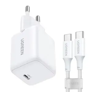 Зарядное устройство UGREEN X513 30 Вт GaN USB-C с кабелем USB-C 1 м, белое