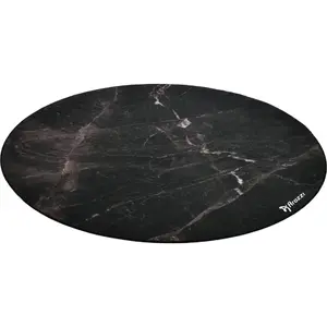 Floor Chair Mat Arozzi Zona Round Floor Pad — Black Marble, Round protective pad for hard and carpeted floors