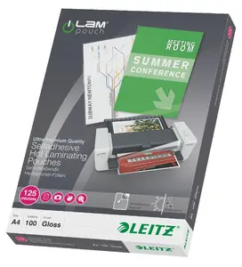 Laminating Pouches Leitz iLAM 125 microns A4 Pack of 100