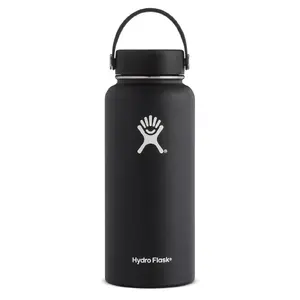 Hydro Flask 32oz Plašā mute Nerūsējošais tērauds Melns W32BTS001