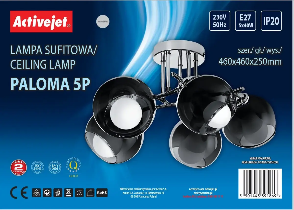 Подвесной светильник ActiveJet AJE-PALOMA 5P Photo 2