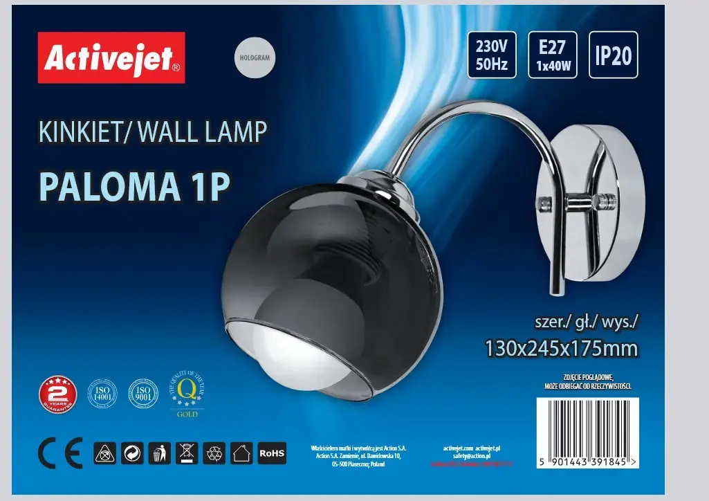 Activejet AJE-PALOMA 1P Wall Lamp | E27 40W Photo 2