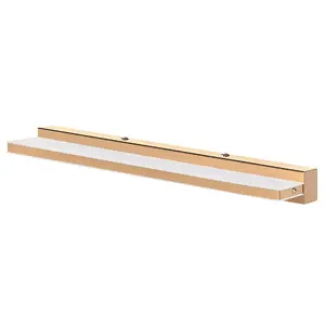 LED wall lamp ActiveJet AJE-MERO GOLD, surfaced mount, rectangle, 4000 K, 850 lm, non-changeable bulb