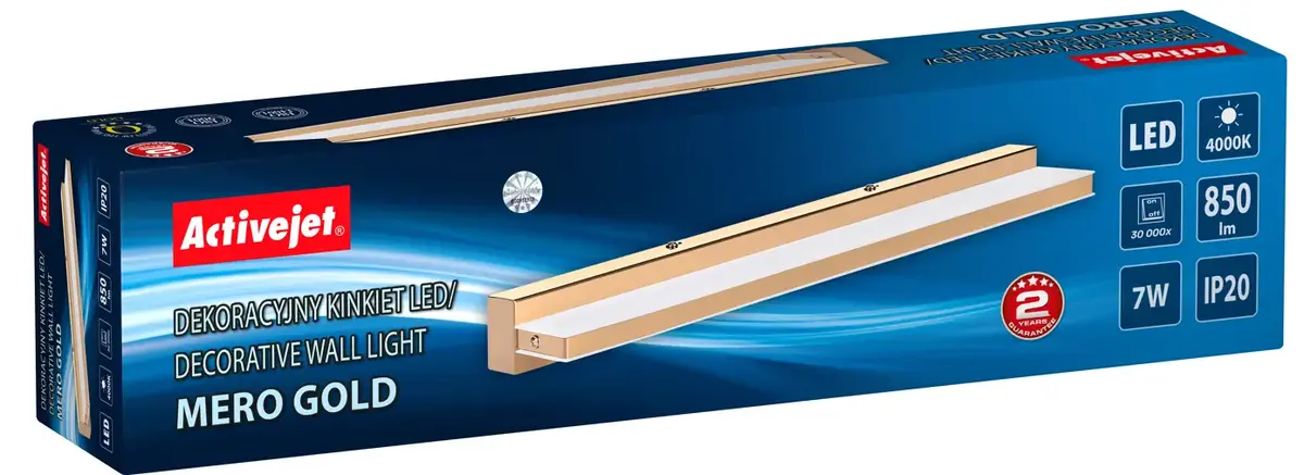 ActiveJet AJE-MERO GOLD LED wall lamp Photo 3