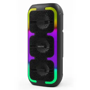 Portable stereo speaker SQUEAK SQ1009 — Bluetooth 5.3, 45W RMS, 10h battery, FM, USB, AUX, LED, 1800 mAh, Black