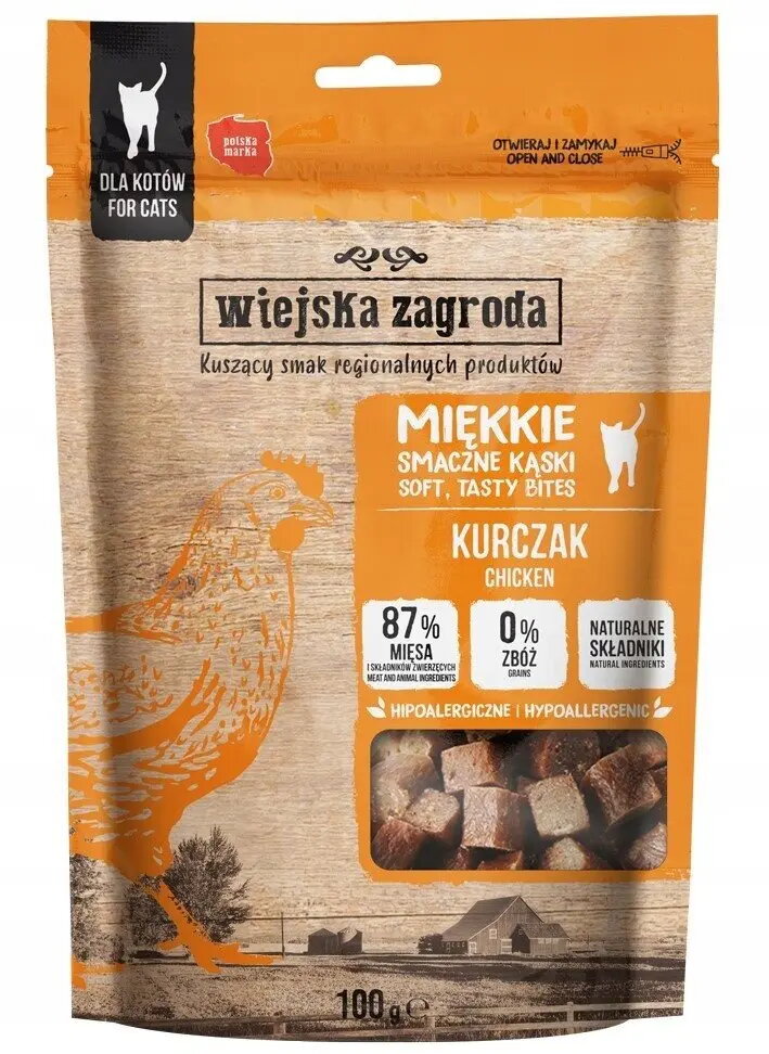 Kaķu kārums wiejskazagroda Chicken Soft Bites