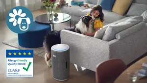 Captures 99.99% of allergens from dust, pollen or pets