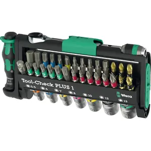 Screwdriver set Wera Tool-Check PLUS 1 39 pieces — insulated handles, assorted bits and sockets
