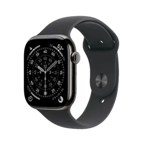 Смарт‑часы Apple Watch S11 Cell 46 мм с спортивным ремешком (черный) — GPS, сотовая связь, корпус 46 мм