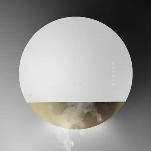 Virtuves nosūcējs Ciarko Design Eclipse white gold ECLIPSEW/G ar GestureControl, dinamisku LED apgaismojumu (2900–6000 K), taimeri, ventilācijas funkciju