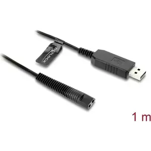 Charging cable DELOCK 12 V for electric shavers compatible with Braun series 1/3/5/7/9