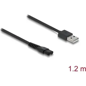 USB charging cable 5 V DELOCK for electric shavers — compatible with MANSCAPED 2.0/3.0 series, 1 pc