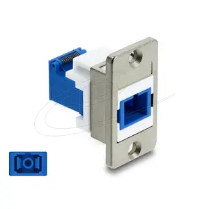 Модуль Keystone DELOCK 91106 плоский, синий/серебристый/белый
