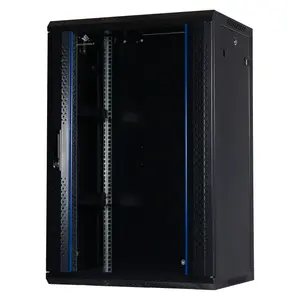 Sienas montāžas statīvs Rockstable RS19-6418 18U 19" ar rūdītu stiklu
