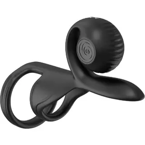 Couples ring Snail Vibe JOVI Remote Control Black D-244667, wearable vibrating ring for partners