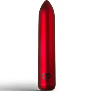 Вибро-пуля rocks off RECHARGEABLE POPPY RED D-244660 — компактная перезаряжаемая вибропуля
