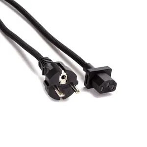 Power Cord OEM IEC C13 to EU Plug 1.8m 250V Black