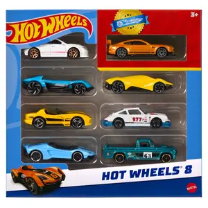 Набор из 8 основных игрушечных машинок и грузовиков Hot Wheels 1:64 HPV78 MATTEL
