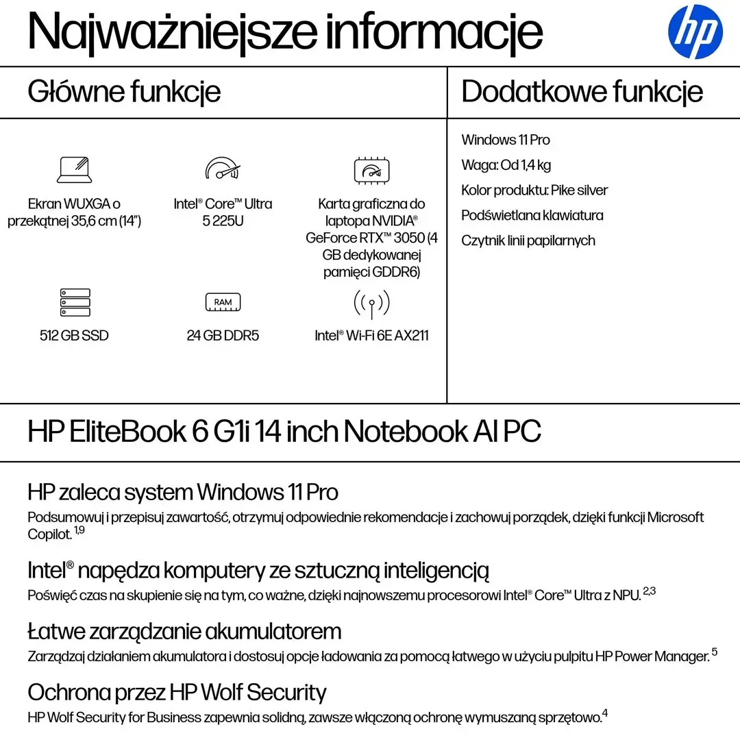 HP EliteBook 6 G1i 14" WUXGA Intel Core Ultra 5-225U Photo 4